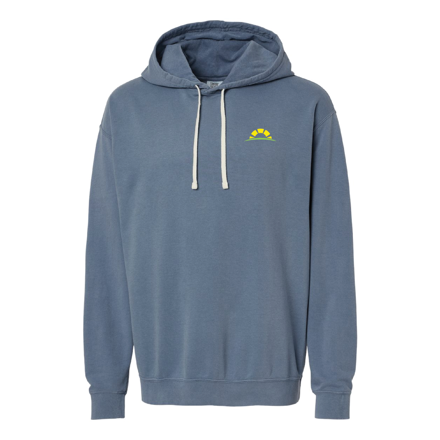 Lightweight Fleece Hooded Sweatshirt Blue Jean