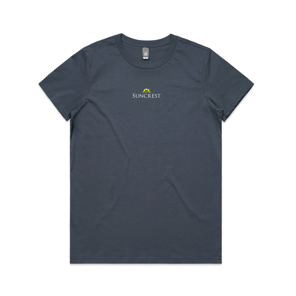 Womens Maple Tee Petrol Blue