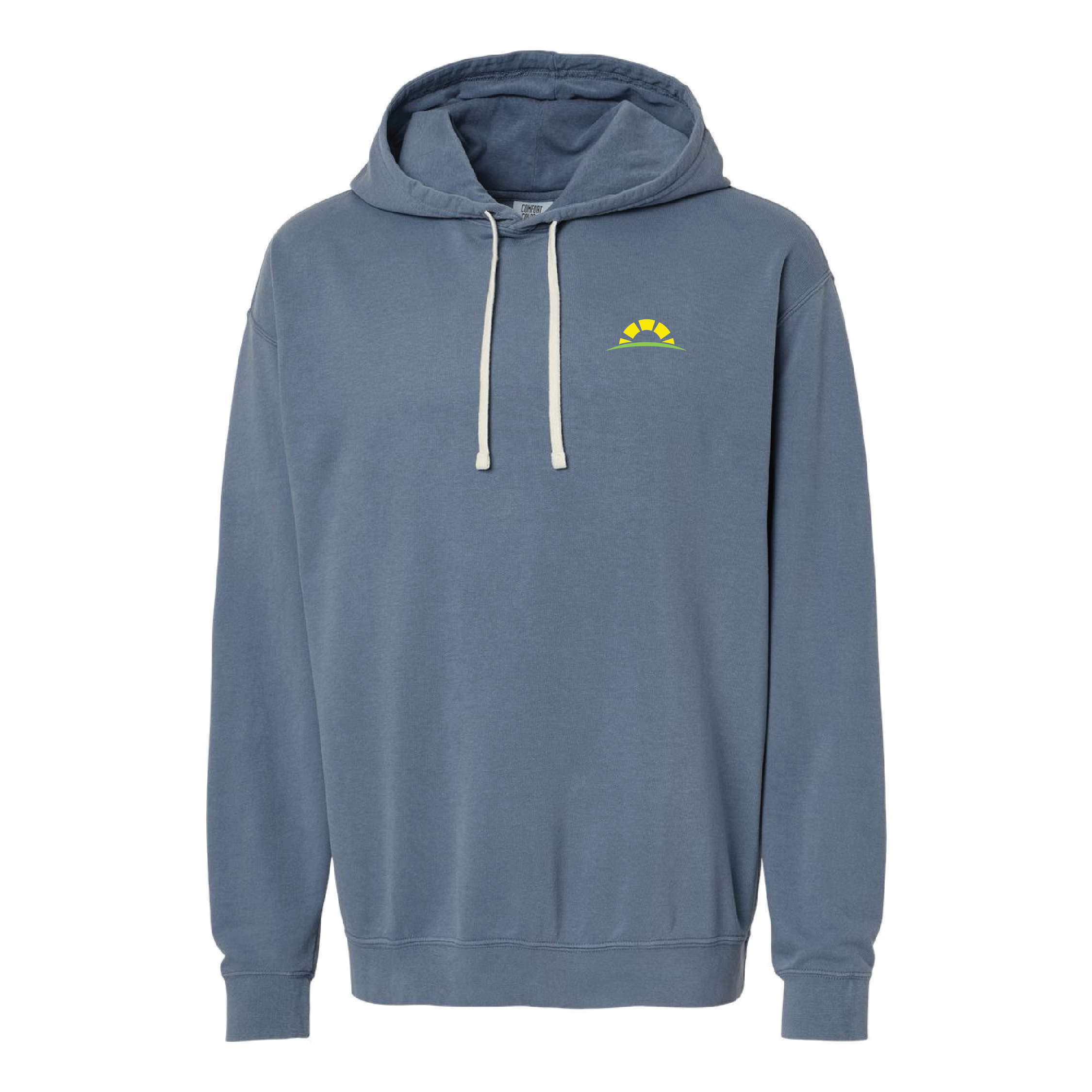 Lightweight Fleece Hooded Sweatshirt Blue Jean