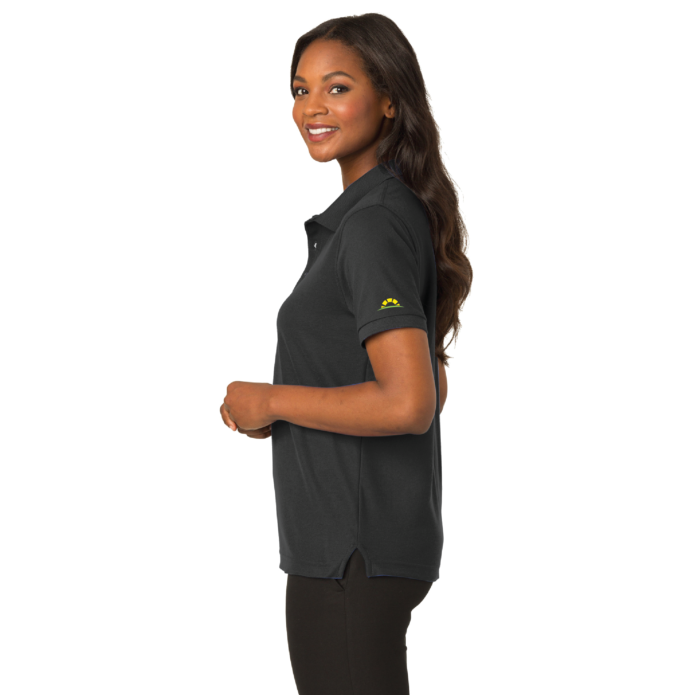 Black Lady's Slik Touch Polo